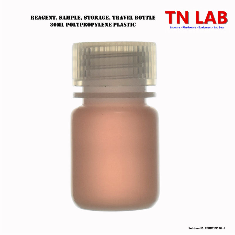 TN LAB Supply Reagent Bottle Sample Bottle 30ml Polypropylene Plastic