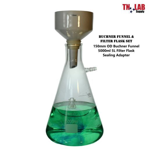 TN LAB Buchner Funnel Options for 1 Liter Filter Flask