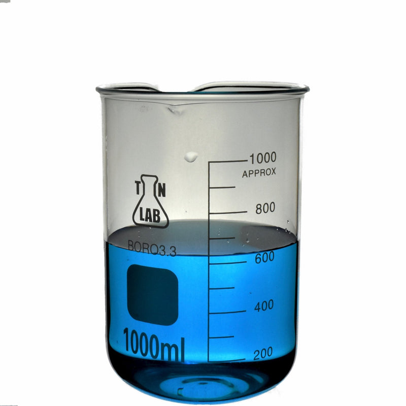 TN LAB Supply Beaker Borosilicate Glass 1L Beaker