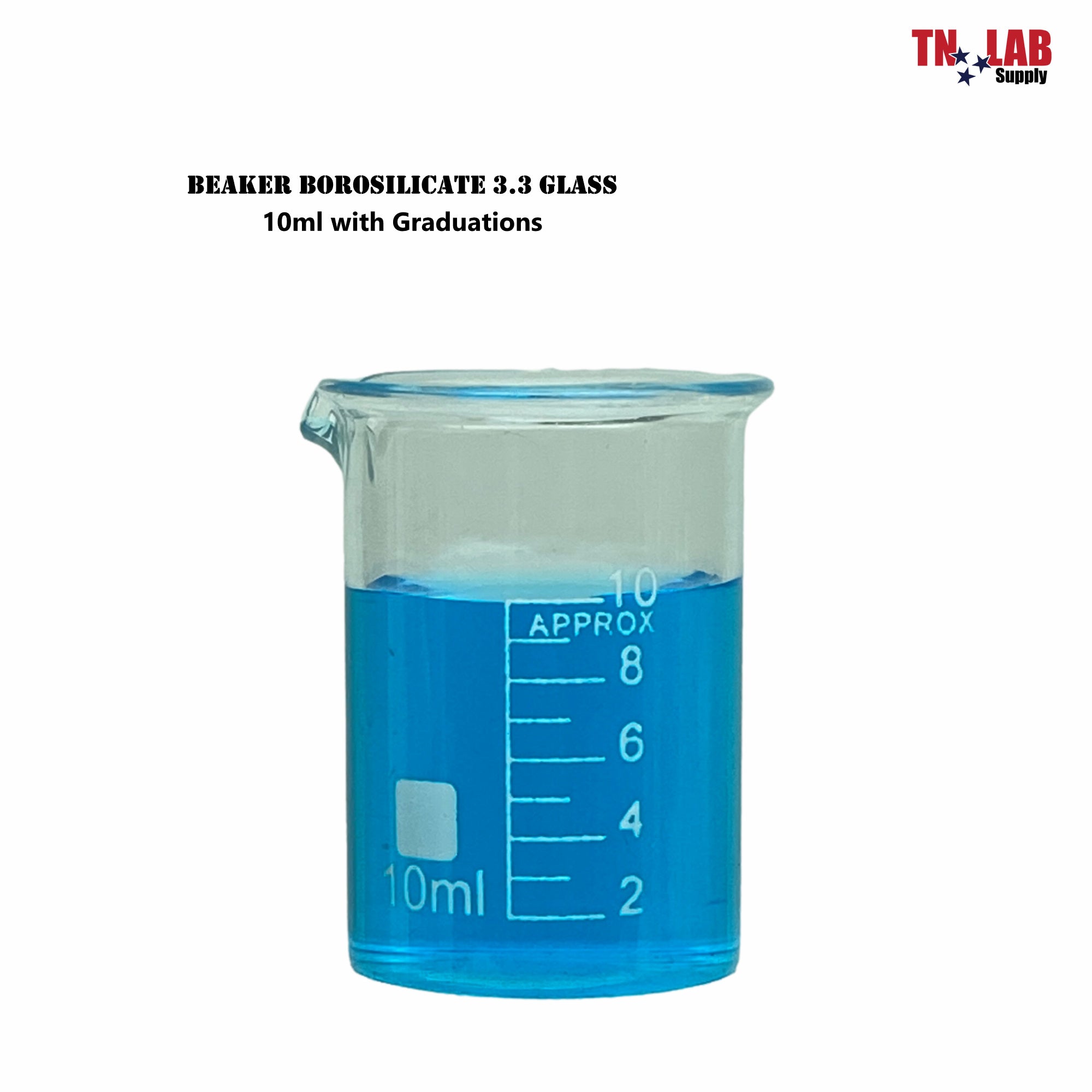 TN Lab Supply Beaker Borosilicate Glass with Graduations 50ml