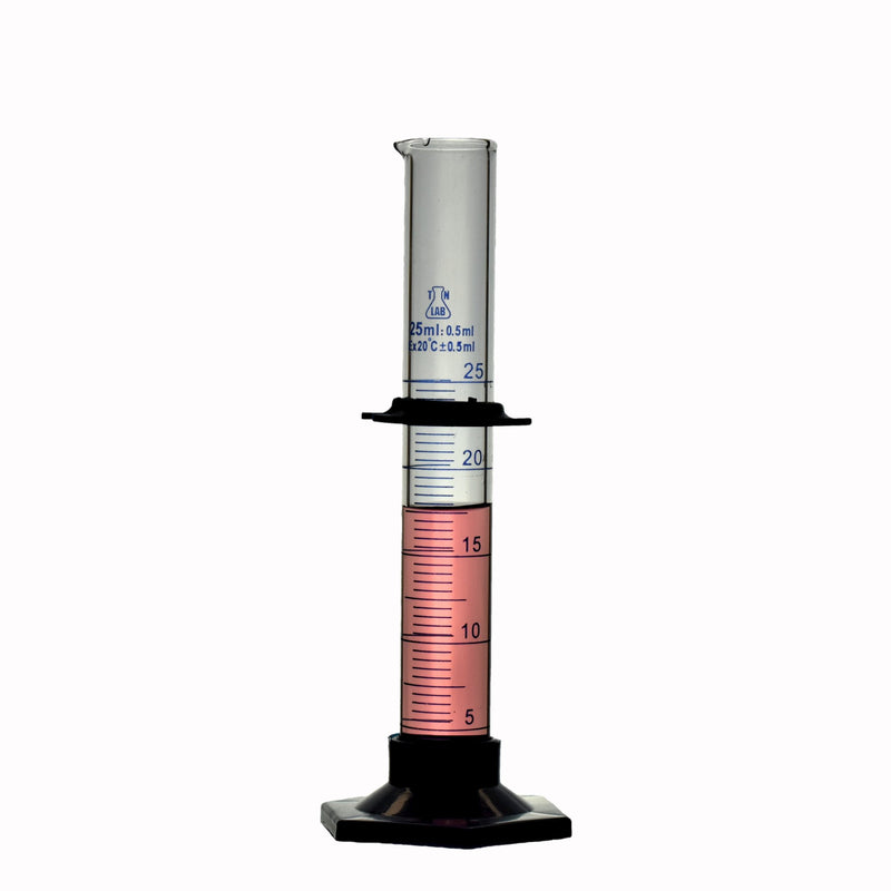 TN LAB Supply Graduated Measuring Cylinder Borosilicate 3.3 Glass 25ml