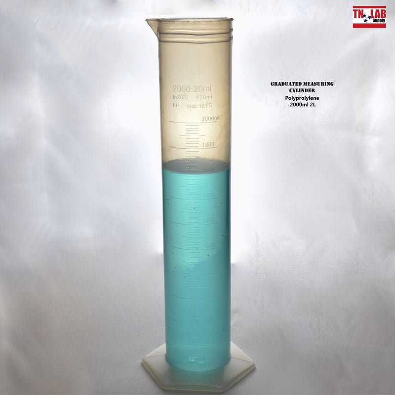 TN LAB Supply Measuring Cylinder Graduated Polypropylene 2000ml