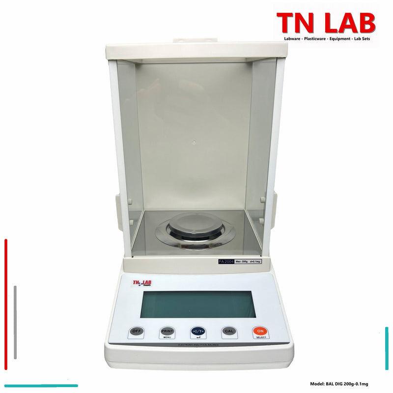 Analytical Balance Digital - 200 grams - 0.0001 gram - 0.1 mg Push Button Control and Display Screen