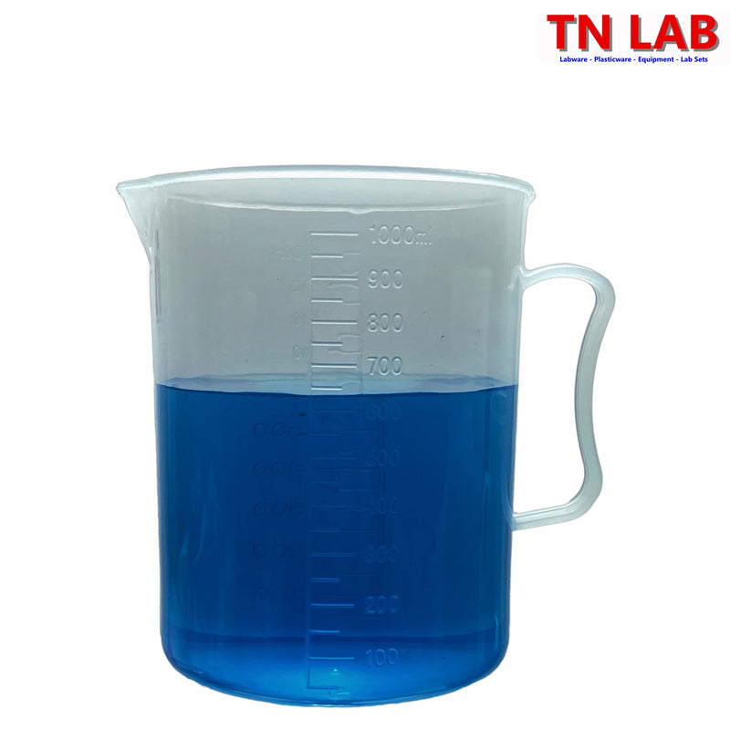TN LAB Supply Pitcher Beaker 1000ml 1L Lab Quality Polypropylene with Handle