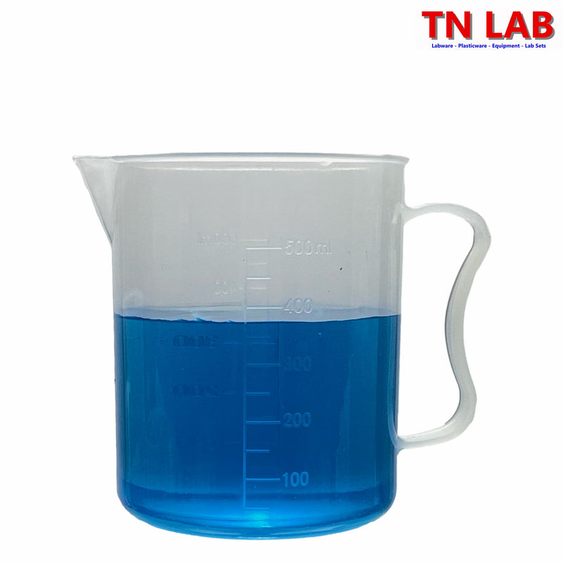 TN LAB Supply Pitcher Beaker 500ml Lab Quality Polypropylene with Handle