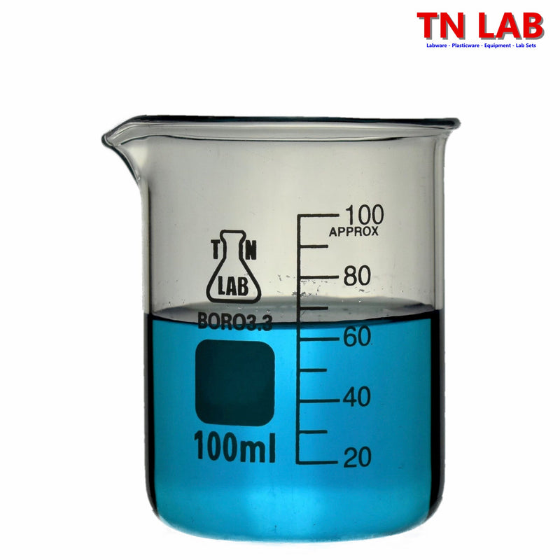 TN LAB Beaker 100ml Borosilicate 3.3 Glass
