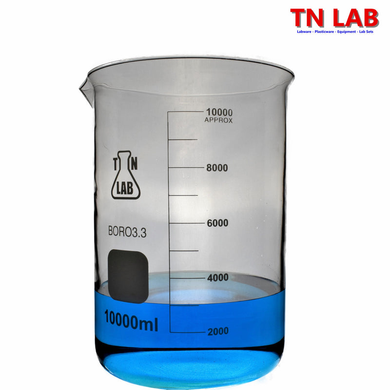 TN LAB Beaker 10000ml 10L Borosilicate Glass