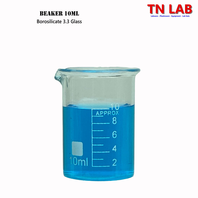 TN LAB Beaker 10ml Borosilicate 3.3 Glass
