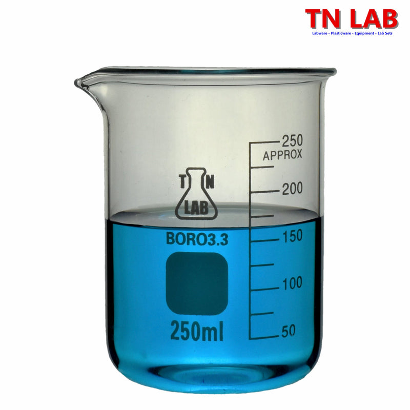 TN LAB Beaker 250ml Borosilicate 3.3 Glass