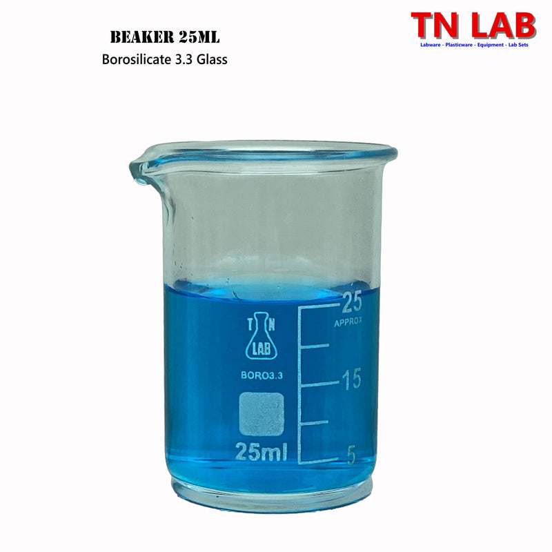 TN LAB Beaker 25ml Borosilicate 3.3 Glass