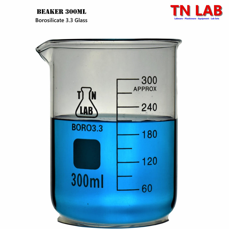 TN LAB Beaker 300ml Borosilicate 3.3 Glass