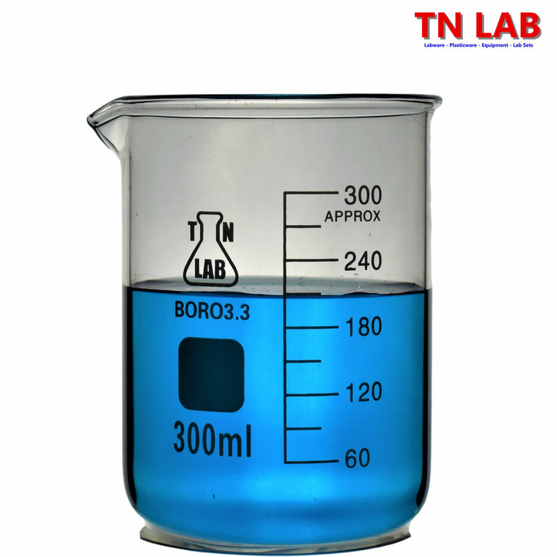 TN LAB Beaker 300ml Borosilicate 3.3 Glass