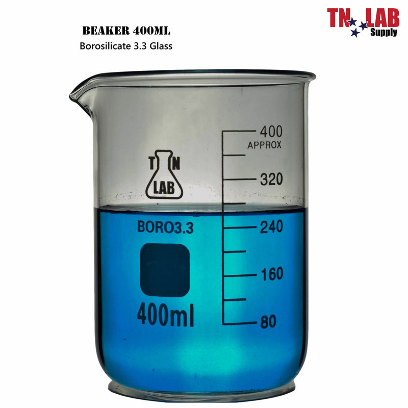 TN LAB BEAKER 400ml Borosilicate Glass Beaker