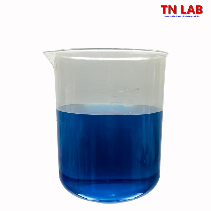 TN LAB Supply Beaker Low-Cost 1000ml 1L Polypropylene