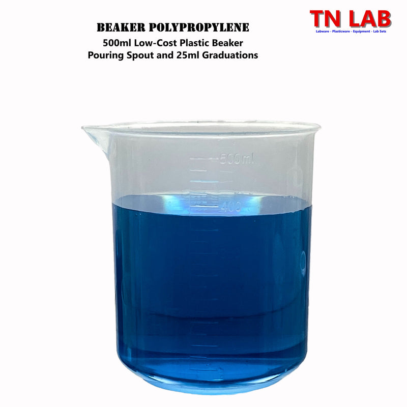 TN LAB Supply 500ml Beaker Low-Cost Polypropylene