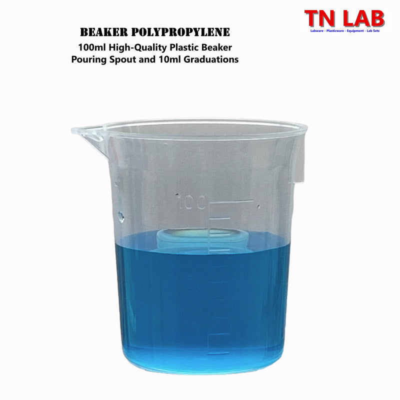 TN LAB Supply 100ml Beaker Lab-Quality Polypropylene