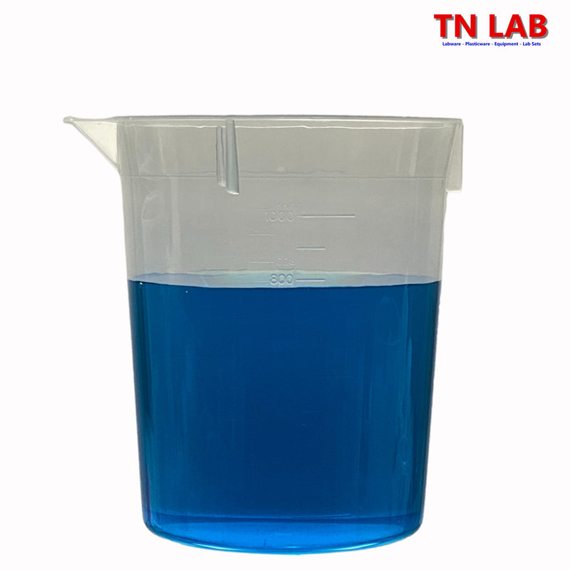 TN LAB Supply Beaker Lab-Quality 1000ml 1L Polypropylene