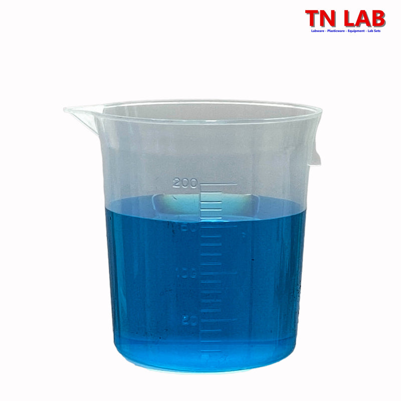 TN LAB Supply Beaker Lab-Quality 200ml Polypropylene