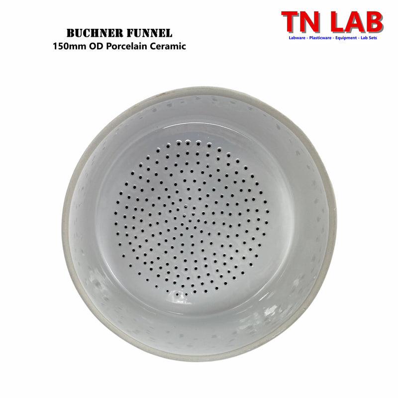 TN LAB Supply 150mm Buchner Funnel Porcelain Ceramic