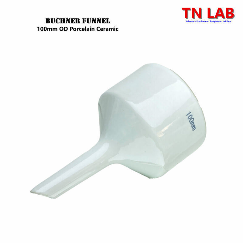 TN LAB Supply 100mm Buchner Funnel 100mm Porcelain Ceramic