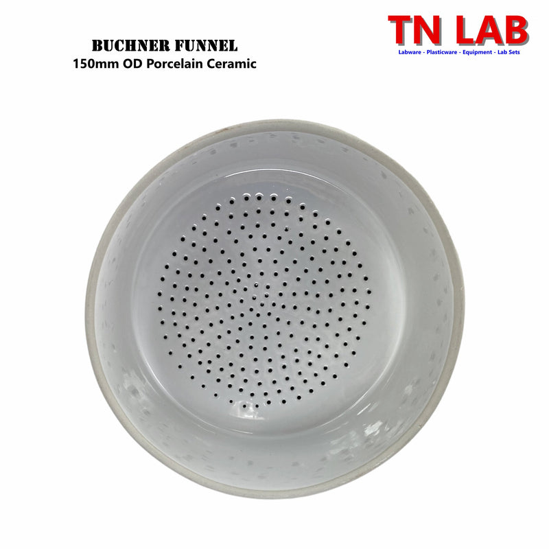 TN LAB Supply Buchner Funnel 150mm Porcelain Ceramic 