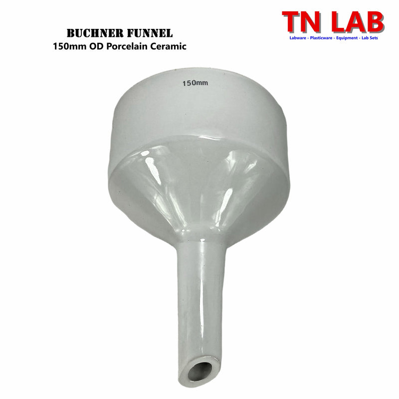 TN LAB Supply Buchner Funnel 150mm Porcelain Ceramic 