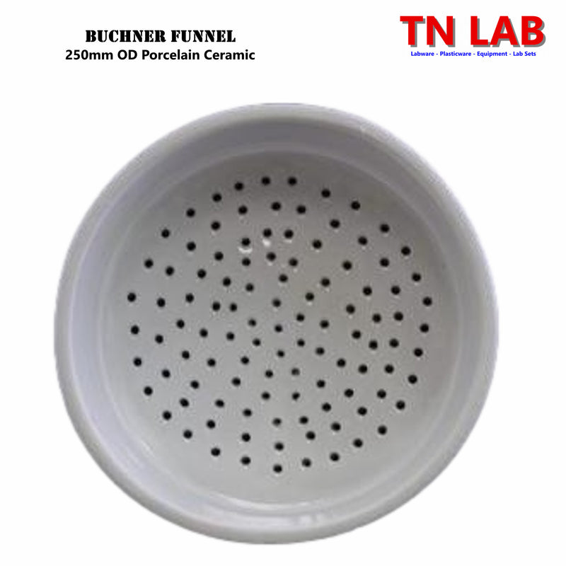 TN LAB Supply Huge Buchner Funnel 250mm Porcelain Ceramic