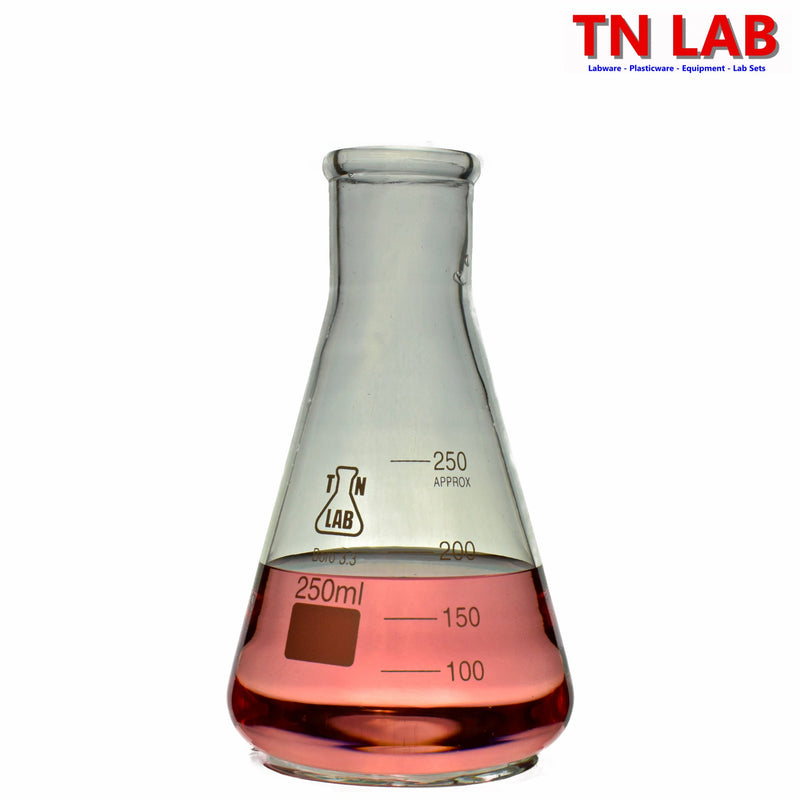 TN LAB 250ml Erlenmeyer Conical Flask Borosilicate 3.3 Glass