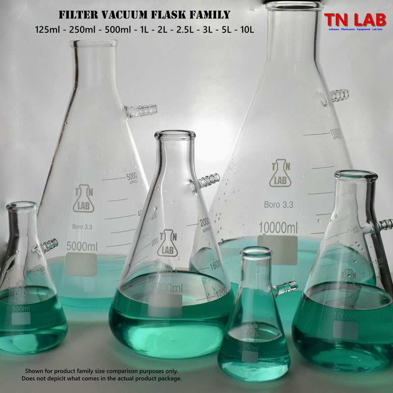 TN LAB Supply Filter Vacuum Flask Family Borosilicate 3.3 Glass