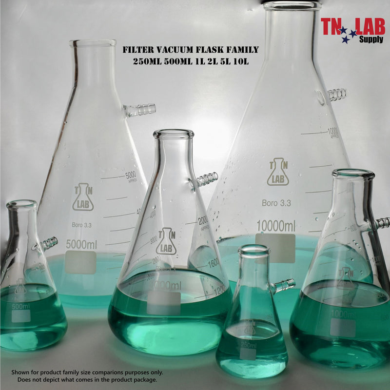 TN LAB Filter Vacuum Flask Borosilicate 3.3 Thick Glass Family
