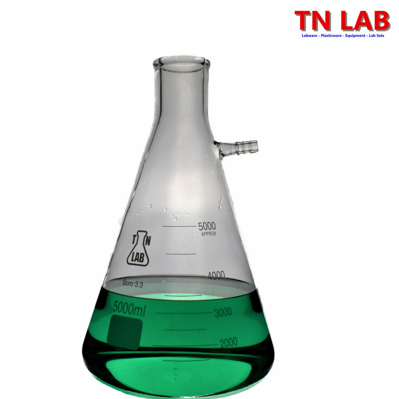 TN LAB Supply Filter Flask Vacuum Flask 5000ml 5L with Side Arm