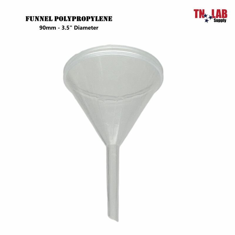 TN LAB Funnel Polypropylene Plastic 90mm 3.5" Funnel