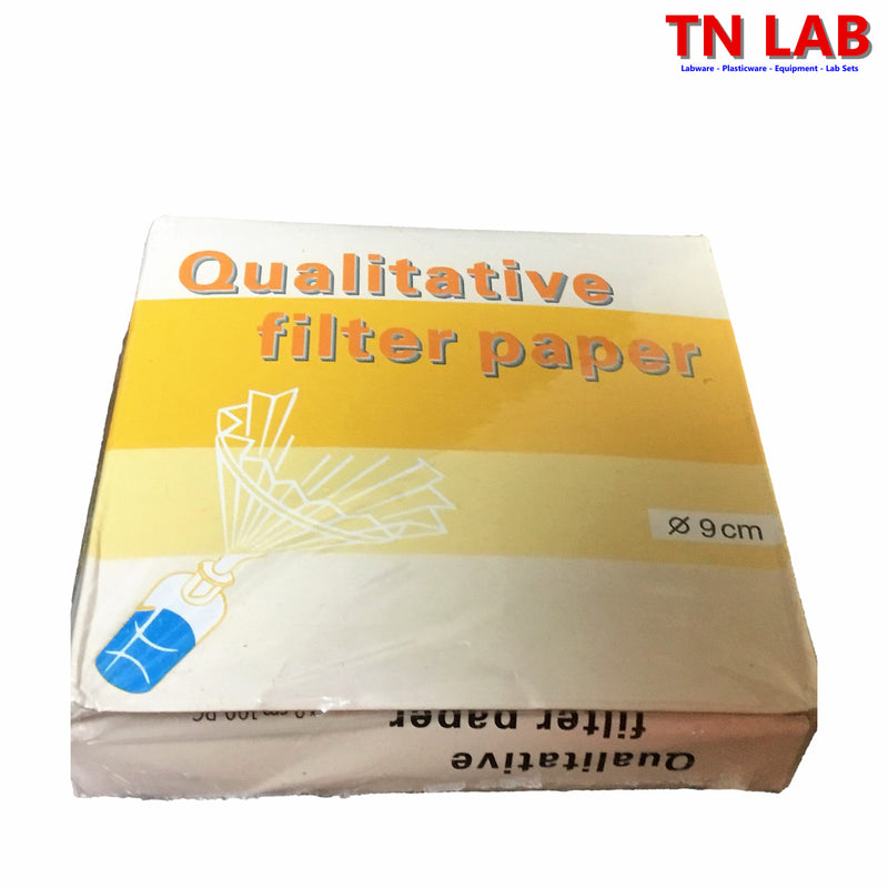 TN LAB Supply Filter Paper 9cm 90mm Round Qualitative Slow Filter for Buchner Funnels and Other Funnels 100-Filters