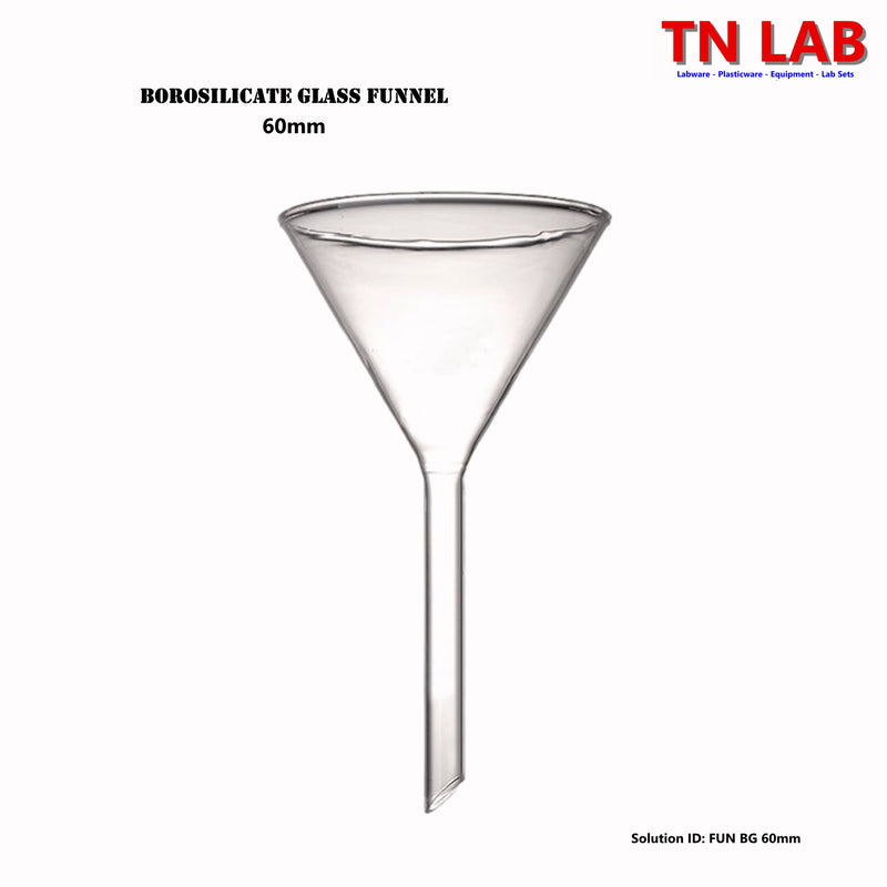 TN LAB Supply 60mm Funnel Borosilicate 3.3 Glass