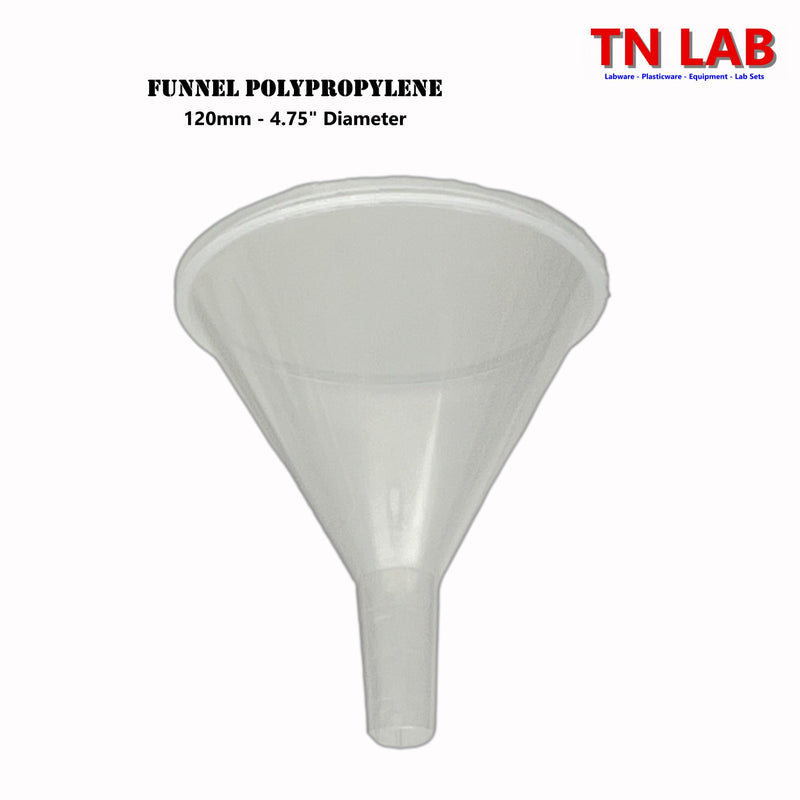 TN LAB Supply PP 120mm Polypropylene Funnel