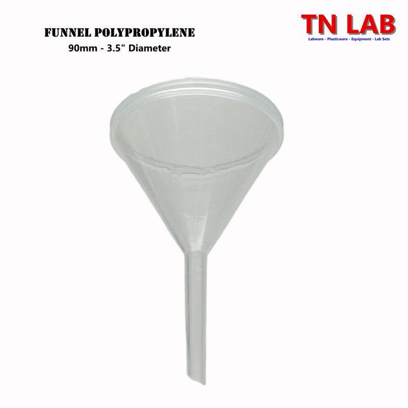 TN LAB Supply PP 90mm Polypropylene Funnel