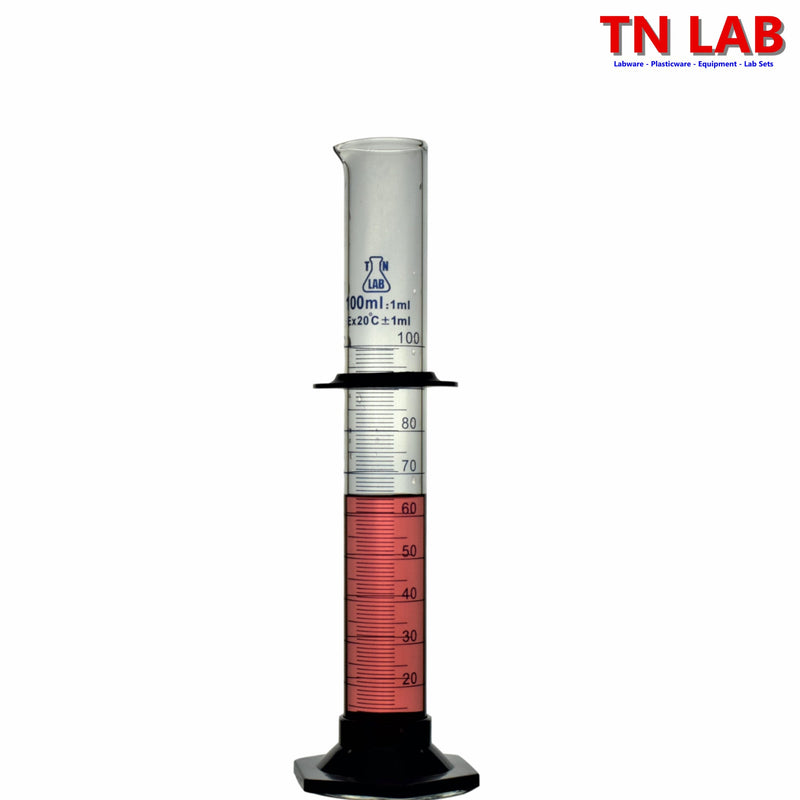 TN LAB Supply 100ml Graduated Measuring Cylinder Borosilicate 3.3 Glass
