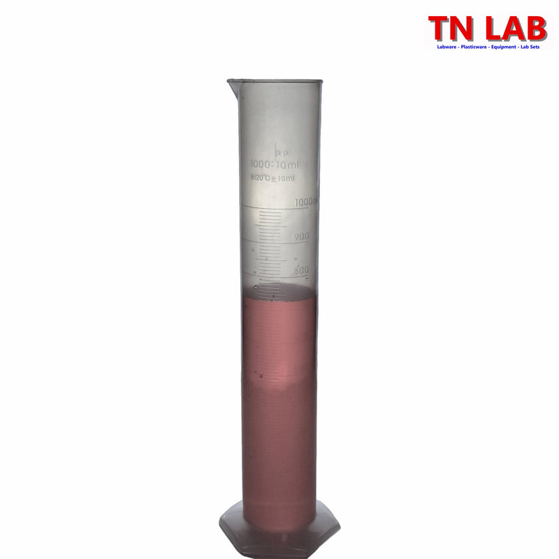 TN LAB Supply Graduated Measuring Cylinder 1000ml 1L Polypropylene Plastic PP GMC