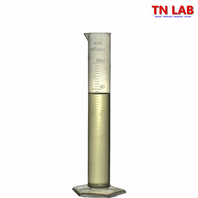 TN LAB Supply Graduated Measuring Cylinder PP 50ml Polypropylene Plastic GMC