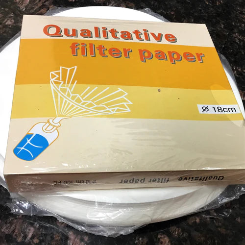 TN LAB Supply Filter Paper 18cm 189mm Qualitative Filter Paper Slow for Buchner Funnel or Other Funnels 100-Pack 