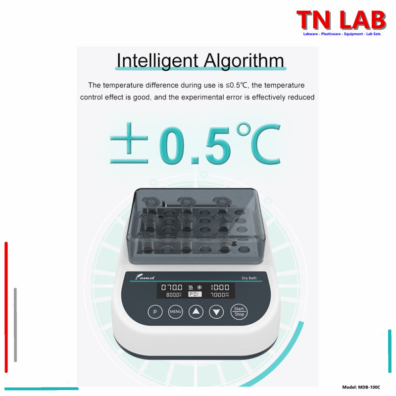 TN LAB Supply MDB-100C Mini Dry Bath Incubator Digital Control with Heating and Cooling Joanlab Labfish Intelligent