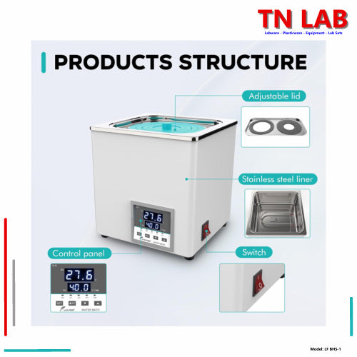 TN LAB Supply BHS-1 Laboratory Water Bath Digital Control Single Hole Joanlab Labfish Structure