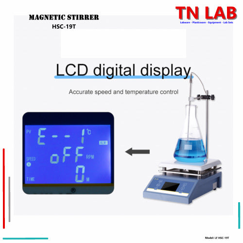 TN LAB Supply Magnetic Stirrer HSC-19T Digital Display Temperature Probe Ceramic Plate Joanlab Labfish Display