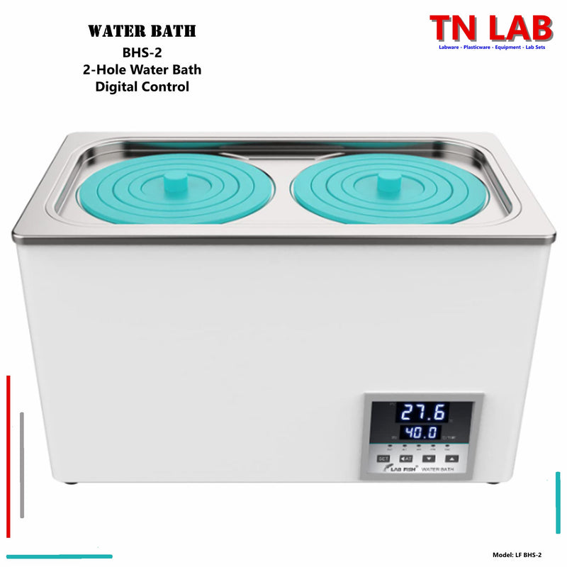 TN LAB Supply BHS-2 Laboratory Water Bath Digital Control Dual Hole Joanlab Labfish