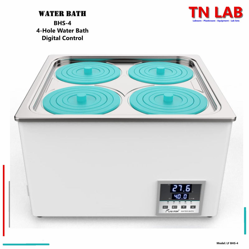 TN LAB Supply BHS-4 Laboratory Water Bath Digital Control Quad Hole Joanlab Labfish Main