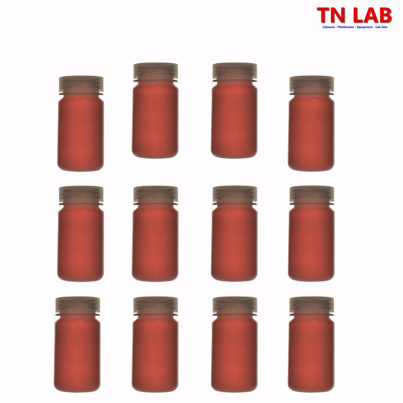 TN LAB Supply 125ml Reagent Storage Bottle Polypropylene with Cap REBOT PP 125ml 12-Pack