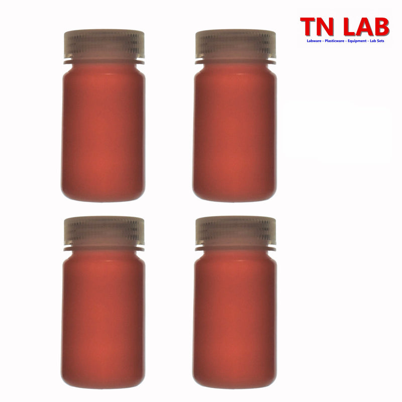 TN LAB Supply 125ml Reagent Storage Bottle Polypropylene with Cap REBOT PP 125ml 4-Pack