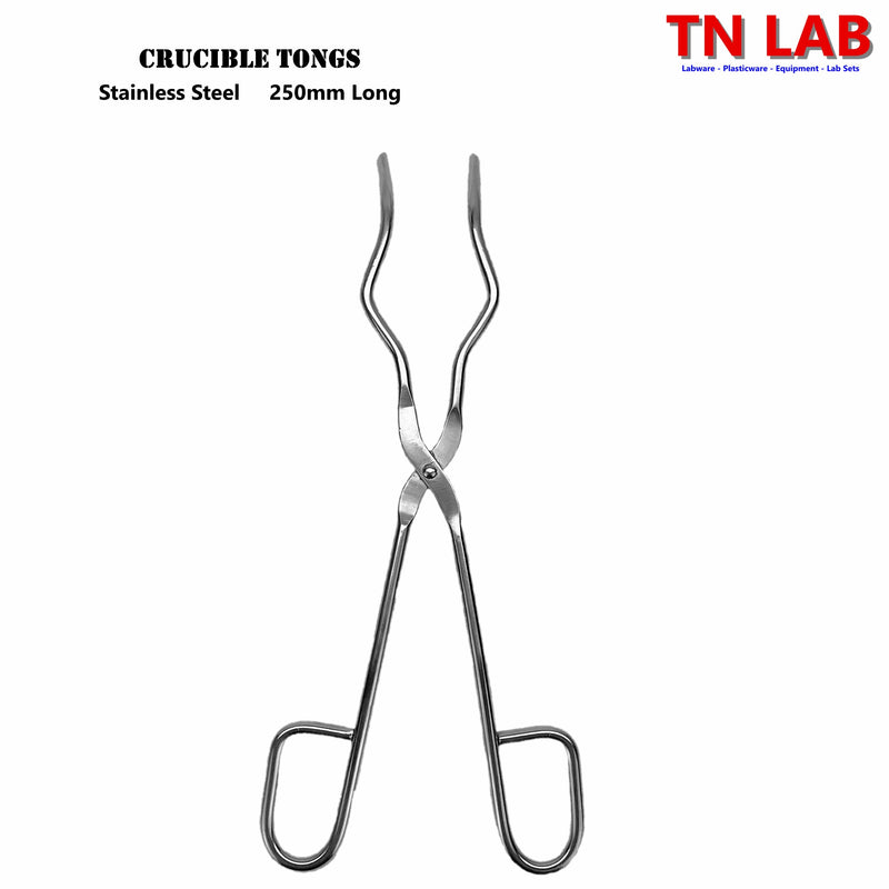 Tongs Crucible Stainless Steel 25cm Lab Hand Tools Crucible Tongs