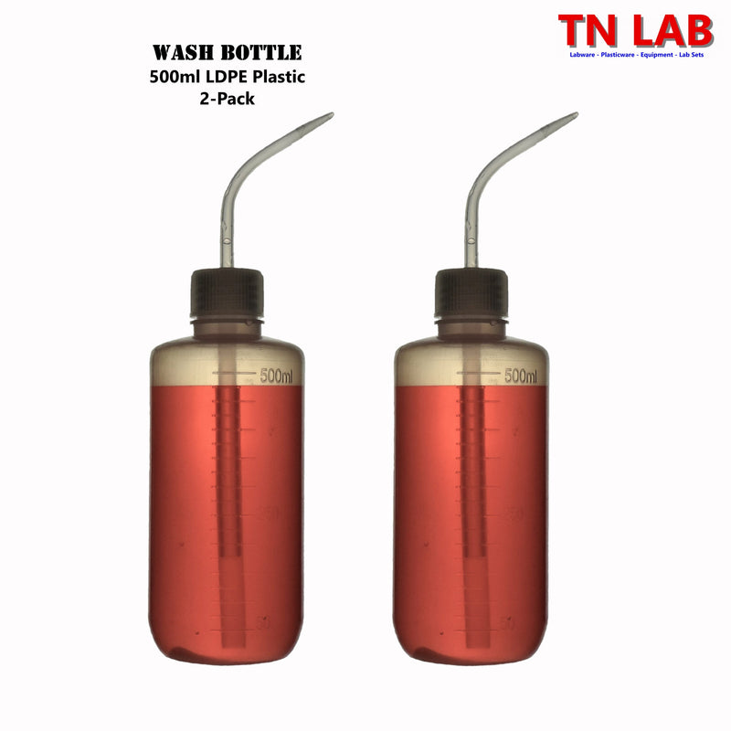 TN LAB Supply Wash Bottle LDPE 500ml  2-Pack