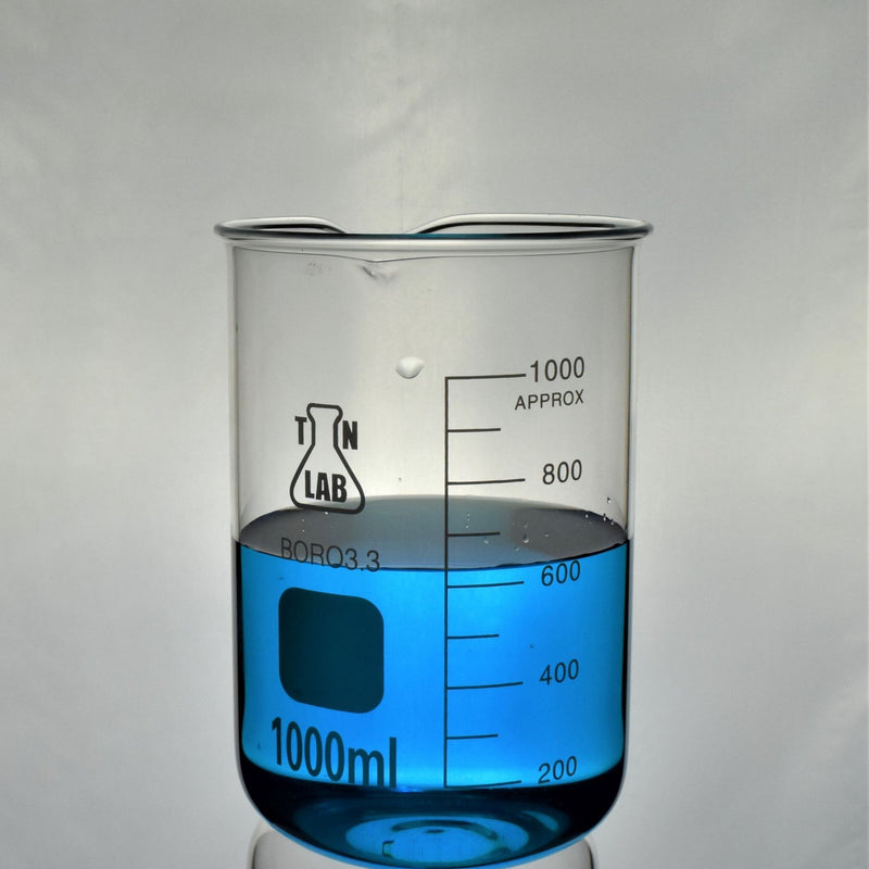 TN LAB Supply Beaker 1000ml Borosilicate 3.3 Glass Beaker